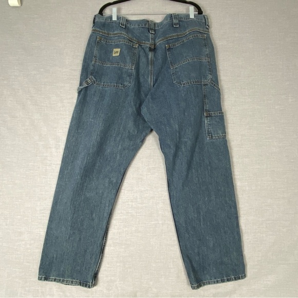 Lee CarpenterJeans Loose Fit Mens 38 X 30 Relaxed Straight Leg Medium Wash Blue - Picture 5 of 10